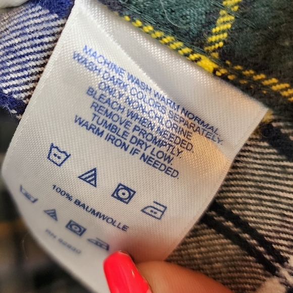 Lands' End Tartan Plaid Flannel long sleeve button down shirt. Men's size XL. - Picture 9 of 13